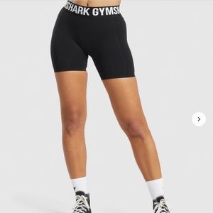 Gymshark fit seamless shorts - black/white